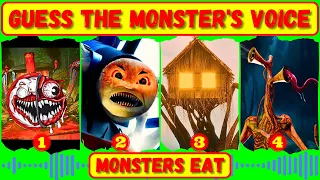 Guess The Eat Monster’s Voice! Choo Choo Charles, Thomas And Friends, Siren Head Coffin Dance