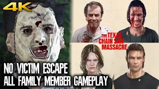 THE TEXAS CHAIN SAW MASSACRE - ALL FAMILY MEMBER KILL ALL VICTIMS Gameplay Walkthrough (4K 60FPS)