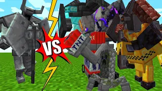 Ferrous Wroughtnaut (Mowzie's Mobs)💪 vs Golemania mobs in darkcraft