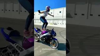 desi girl🔥💯  | girl stunts | riding sports bike  | girls riding | bike status sports bike #shorts