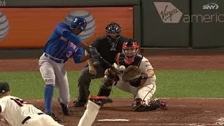 NYM@SF: Granderon triples to left field in the 6th