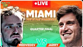 🎾MEDVEDEV vs JARRY | ATP Miami Open 2024 | LIVE Tennis Play-by-Play Stream