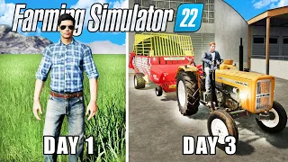 I Spent 24 Hours On A Flat Map With $0... 🚜 Ep. 3 👉 Farming Simulator 2022
