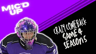 CRAZY COMEBACK | GoPro Hockey Goalie Mic'd up | Vlog | Season 5 Game 4