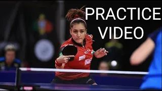 Manika Batra Table Tennis Practice video