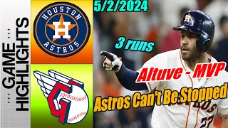 Houston Astros vs Guardians [Highlights TODAY] 🚨 Jose Altuve hits 3 home runs in Houston Astros 🚨