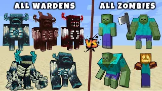 All Wardens vs All Zombies - Mutant & Titan Zombie vs Mutant Titan Warden
