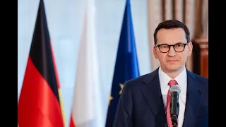 Konferencja prasowa premiera Mateusz Morawiecki w Konsulacie RP w Monachium