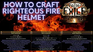 PoE 3.20-3.23: Craft your EndGame Righteous Fire helm