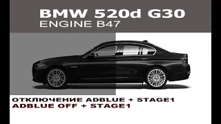 BMW G30 520d отключение AdBlue и чип тюнинг Stage1 / BMW G30 520d AdBlue off and chip tuning stage1