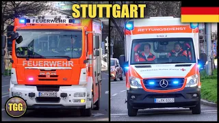 [Germany] Fire Trucks, Police & Ambulance With Lights & Siren!