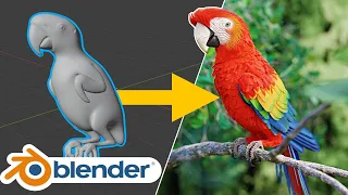 Parrot Feather Tutorial - How I Created The Feathers For My Artwork | Blender 2.91