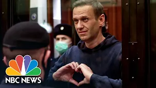 Alexei Navalny Sends ‘Heart’ Messages As Court Sentences Him To Jail | NBC News NOW