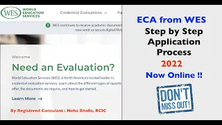 ECA: Education Credential Assessment - How to Apply | WES Canada Express Entry 2022 🇨🇦
