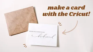 HOW TO MAKE A CARD WITH CRICUT 💌 | How To Use Scoring Stylus with Cricut - DIY Bridesmaid Cards