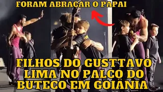 Filhos do Gusttavo Lima SOBEM no PALCO e correm para ABRAÇAR o PAPAI no Buteco em Goiânia