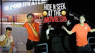 SCARY HIDE AND SEEK IN A GIANT MOVIE THEATER (KICKED OUT)