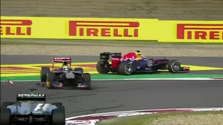 F1 Mark Webber Collides With Jean Eric Vergne China 2013