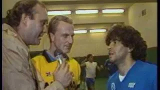 Maradona e Rummenigge intervistati da Gianpiero Galeazzi