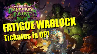 *NEW* Fatigue Warlock! TICKATUS IS OP! - Darkmoon Races - Hearthstone