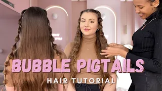 BUBBLE PIGTAILS HAIR TUTORIAL | TRENDY HAIR IDEAS