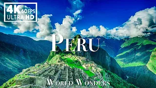 FLYING OVER PERU (4K UHD) - Amazing Beautiful Scenery With Calming Music - 4K Video Ultra HD