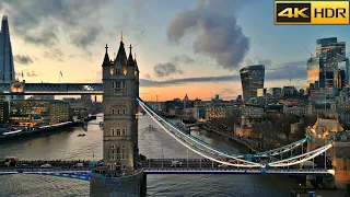 Stunning Tower Bridge Walk and Drone views | London Walk from Tower Hill to London Bridge [4K HDR]