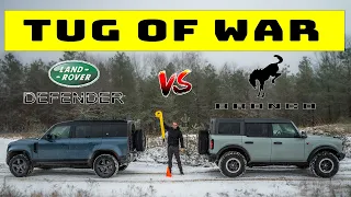 2022 Ford Bronco Badlands vs 2022 Land Rover Defender P400, tug of war!