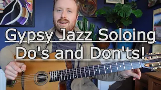 Gypsy Jazz Soloing Do's and Don'ts