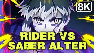 Rider Vs Saber Alter - Full Fight (8K Max Quality) [English Dub] [Fate/Stay Night: Heaven's Heal 3]