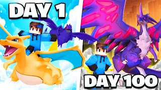 100 DAYS In FUSION PIXELMON! (Minecraft Pokémon)