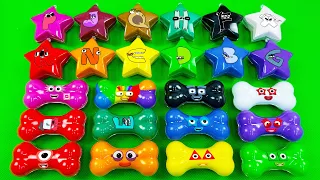 Rainbow Slime: Looking For Numberblocks SLIME With Mini Star, Bone Clay Coloring Mix !! ASMR