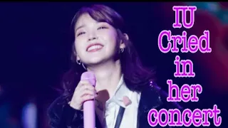 IU cried at the middle of her Concert beacause she find out😭😪