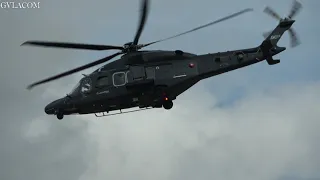 Leonardo Helicopters AW149 arrival at RIAT 2022