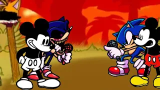 Confronting Yourself but it’s Sonic.exe and SNS Mouse vs Mickey Mouse and Sonic