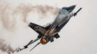 Solo Turk "Almost Stalls" His F16 @ Waddington Air Show 05/07/14