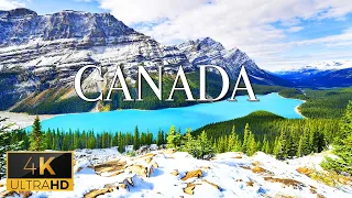 FLYING OVER CANADA (4K Video UHD) - Soothing Piano Music With Beautiful Nature Video For Relaxation