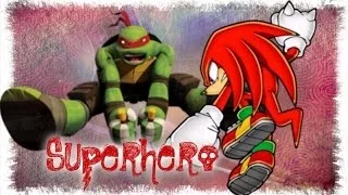 Superhero~Raphael and Knuckles The Echidna :D