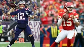 Tom Brady vs Patrick Mahomes - Passes Completed - New England Patriots vs Kansas City Chiefs