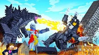 GODZILLA & JET JAGUAR Vs MEGALON NO MINECRAFT ( KAIJUS )