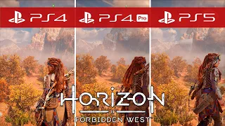Horizon Forbidden West Comparison - PS4 vs. PS4 Pro vs. PS5