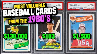 TOP 20 Most Valuable Topps Baseball Rookie Cards from the 1980's - #baseballcards