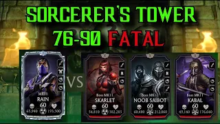 MK Mobile Sorcerers Fatal Tower Battle 80 Boss | Towers 76 - 90 BOSS BATTLE + REWARD