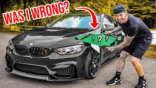 I WRAPPED MY WRECKED BMW M4 IN THIS UNUSUAL COLOUR!