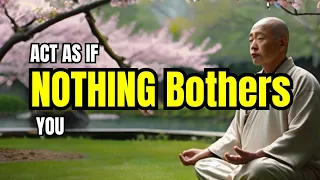 ACT AS NOTHING BOTHERS YOU buddhism in english