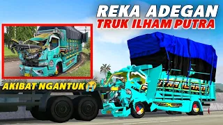 Reka Adegan Truk ilham Putra Laka Akibat Mengantuk!!