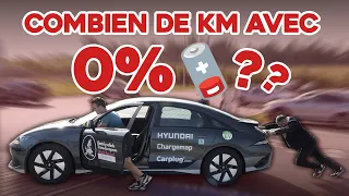 Hyundai IONIQ 6 électrique: jusqu'où peut-on aller avec 0% de batterie ? (on est choqué)