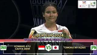 Komang Ayu Cahya DEWI 🇲🇨 vs Tomoka MIYAZAKI 🇯🇵 | (WS 3) - Thomas Cup 2024