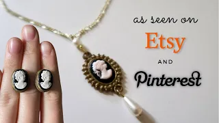 DIY Vintage Polymer Clay Cameo Jewelry *pinterest & etsy*