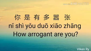 嚣张 Xiāo Zhāng (Arrogant) Lyrics 歌詞 With Pinyin & English Translation